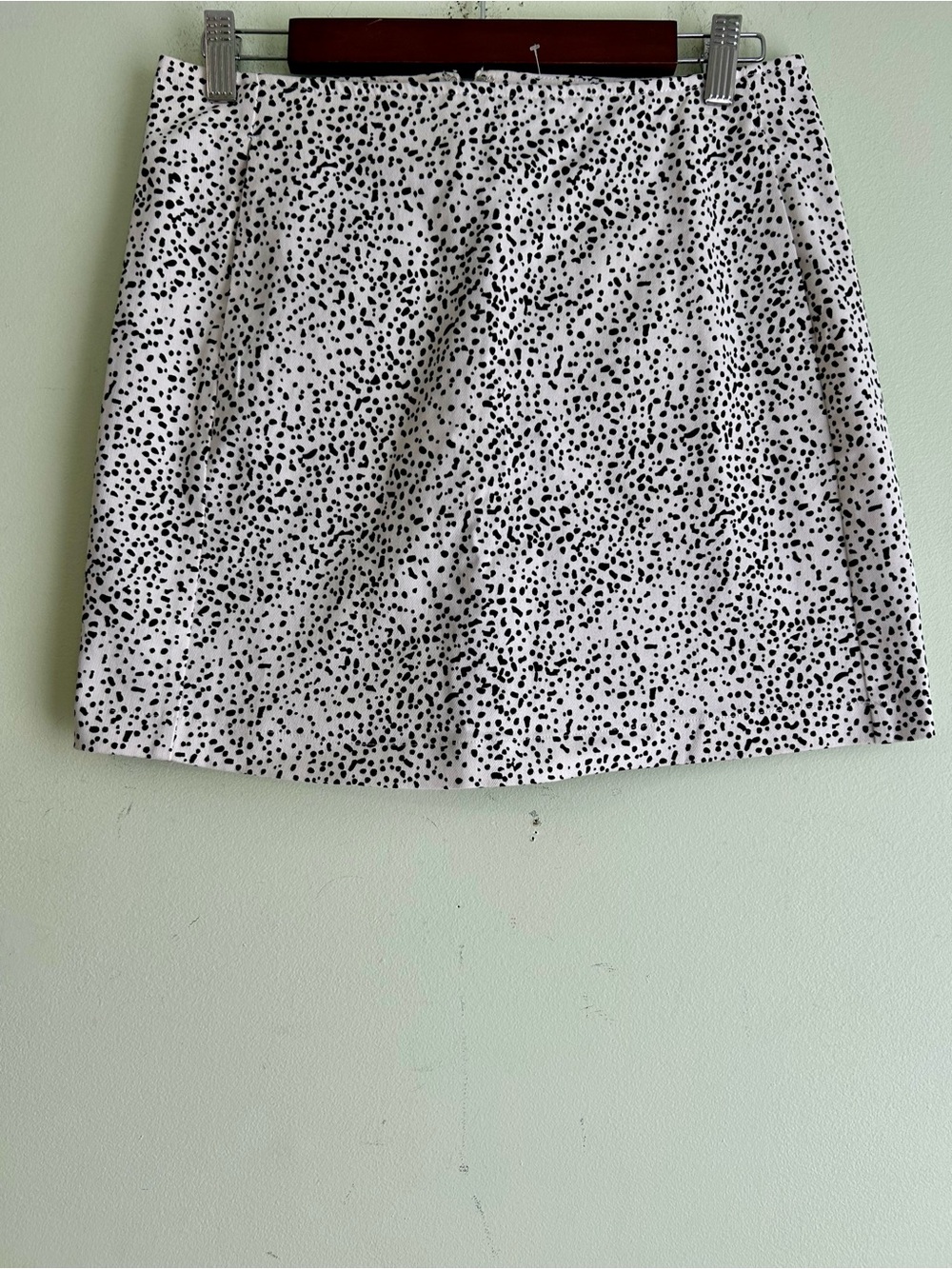 Urban Outfitters Black and White Dot Animal Print Mini Skirt